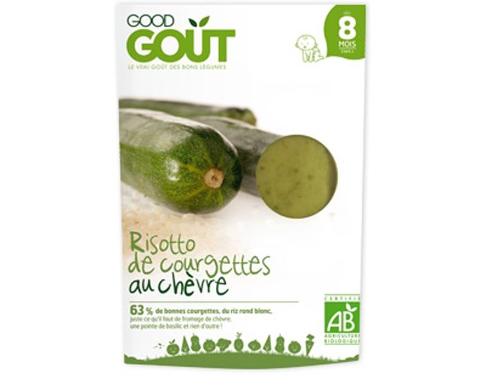 Good Gout bio risotto de courgettes au chevre 190g des 8mois