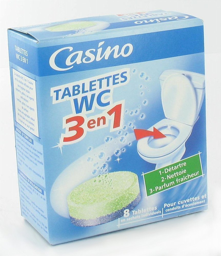 CASINO Tablettes WC - 3 en 1 x8