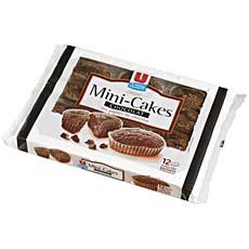 Mini cakes tout chocolat U, 12 pieces, 420g