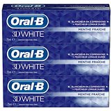 Oral-B Dentifrice 3D White Menthe Fraîche 75 ml - Lot de 3