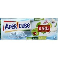 Apericube, Specialite fromagere Nature & Saveurs Fraicheur, la boite de 48 cubes - 250 g