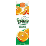 Orange 100% pur jus avec pulpe - 1l 1l