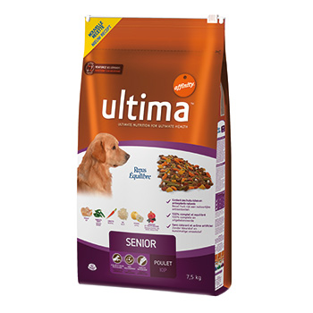 Repas equilibre senior croquette pour chien Ultima 7,5kg