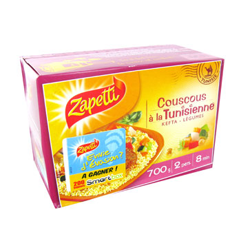 Couscous a la Tunisienne boulettes kefta et legumes ZAPETTI, 700g