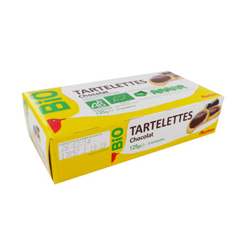 Auchan Mieux Vivre Bio tartelettes chocolat x9 -125g