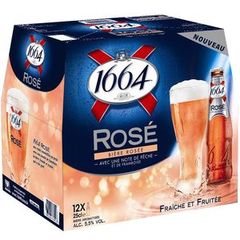 1664 bière rosé 5,5° -12x25cl
