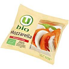 Mozarella au lait pasteurise U BIO, 20,3%MG, 125g