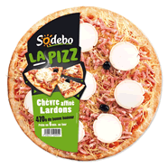 Sodébo Lot 2 la pizza chèvre lardons 470g
