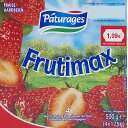 Frutimax fraise, yaourts sucres au lait entier et fruits, les 4 pots de 125g