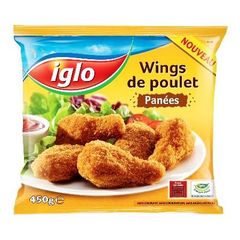 Wings de poulet panes IGLO, 450g