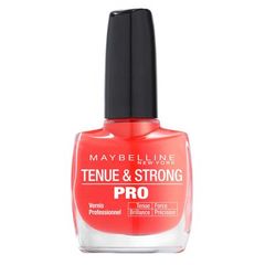 Gemey Maybelline, Tenue & Strong Pro - Vernis a ongles Rose Salsa 490, le vernis a ongles