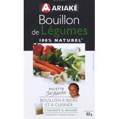 Ariake, Bouillon de legumes 100% naturel, a boire et a cuisiner, les 5 sachets de 10,4g