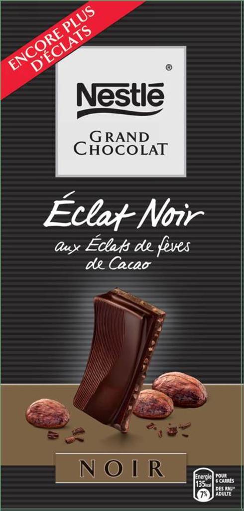 Chocolat noir aux eclats de feves de Cacao