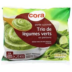 Cora puree cuisinee trio de legumes vert 600 g