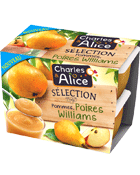 Charles & Alice Compote pommes poires Williams Sélection les 4 pots de 100 g