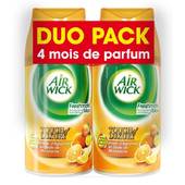Air Wick Pack de 2 Désodorisants Recharge pour Diffuseur FreshMatic Plaisir d'Agrumes et Zeste de Mandarine Duo...
