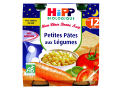 Petits pots Hipp Bio petites pates aux legumes des 12 mois 2x250g