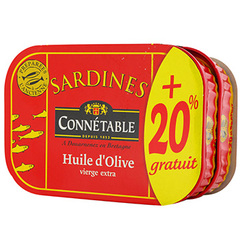sardines a l'huile d'olive x2 connetable 276g