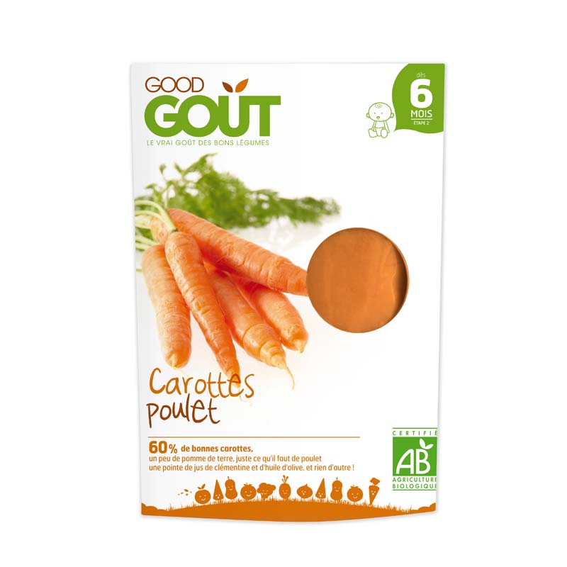 Good Gout bio carottes et poulet 190g des 6mois