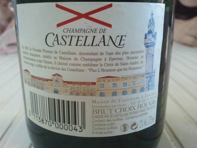 De Castellane, Champagne Brut, la bouteille de 37.5 cl