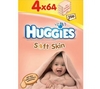 Huggies lingette soft skin quatropack 4x64