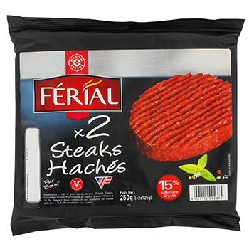 Steack hache Ferial 15%mg 2x125g