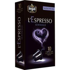 Legal l'espresso sensuale capsule x10 -50g