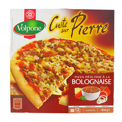 Pizza Volpone bolognaise Cuite au four a pierre 400 gr