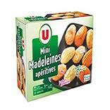 Mini madeleines apéritives U, 12 unités, 105g