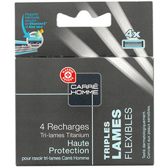 Recharges rasoirs Carre Homme 3 lames x4
