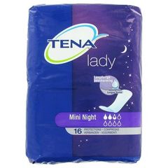 Serviettes pour incontinence mini night TENA Lady, 16 unites