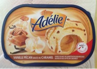 Adelie, Glace vanille pecan sauce au caramel, le bac de 900ml