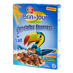 Cereales Brin de Jour fourrees Au lait 450g