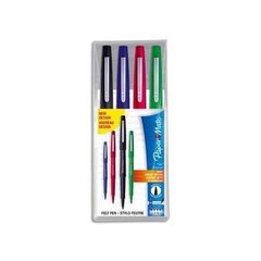Paper Mate, Stylo feutre Flair Original, pointe medium - 4 couleurs Assorties, les 3 stylos