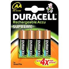 PILE RECHARGEABLE DURACELL HR6 SUPREME 2450 X4