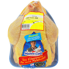 Poulet jaune Maitre Coq Eleveur de nos regions 1,3kg