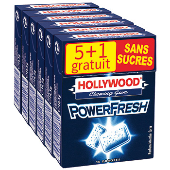 Hollywood dragees powerfresh etuis x5 87g