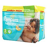 Couches Baby Dry Pampers T5 Jumbo + pack x72