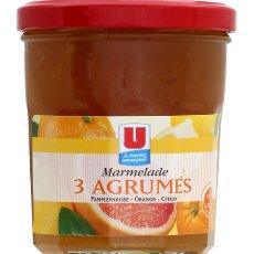 Marmelade aux 3 agrumes 40% de fruits U, 370g