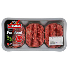 Steak hache Charal Origine France 15%mg 3x125g