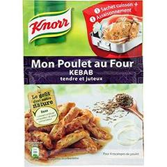 Knorr, Sachet cuisson Mon Poulet au Four Kebab, sachet cuisson + assaisonnement - 19g