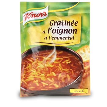 Knorr gratinee a l'oignon a l'emmental pour 4 assiettes 91g