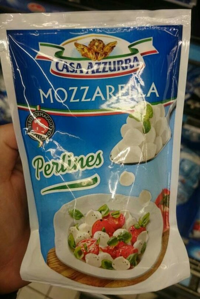 Mozzarella au lait pasteurisé de vache perlines 18% C.AZZURRA doypack120g