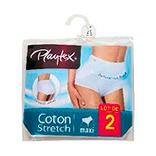 2 Culottes Maxi Cotton PLAYTEX, blanc, taille 42