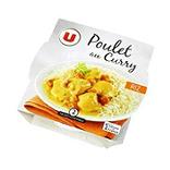 Emincé poulet au curry et riz basmati U barquette micro-ondable, 300g