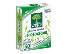 Ecologique - Lessive en poudre Au savon vegetal et bicarbonate de sodium. Sans allergenes, sans phosphates. 50 lavages.