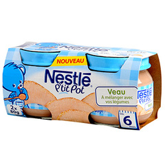 Petits pots Nestle Veau 6 mois 2x80g