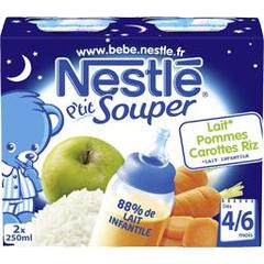 Nestle p'tit souper pommes de terre carottes riz 2x250ml