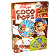Coco Pop's, Grains de riz souffles au chocolat, la boite de 375g