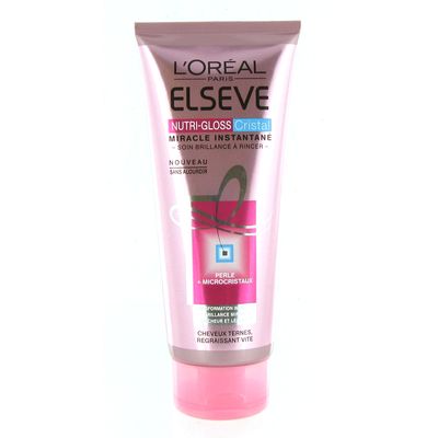 Elseve, Nutri-Gloss Cristal - Soin brillance pour cheveux ternes, le tube de 200ml